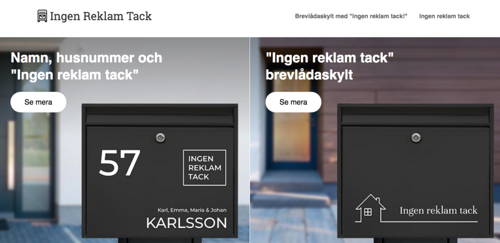 Ingen Reklam Tack