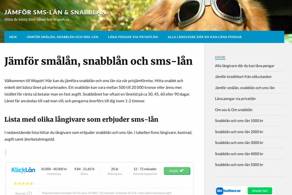 Jämför snabblån hos wapoh.se